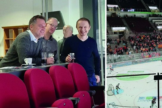 Eröffnungsfeier des neuen Bähr Anlagen Quartiers mit dem Besuch des Eishockeyspiels